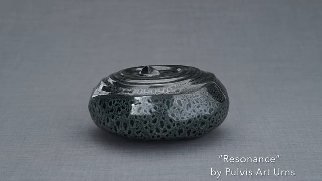 "Resonance" (black melange) - Handmade Ceramic Urn for Human Ashes смотреть онлайн