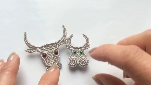 Bull pins/brooches. Macrame bull, ox смотреть онлайн