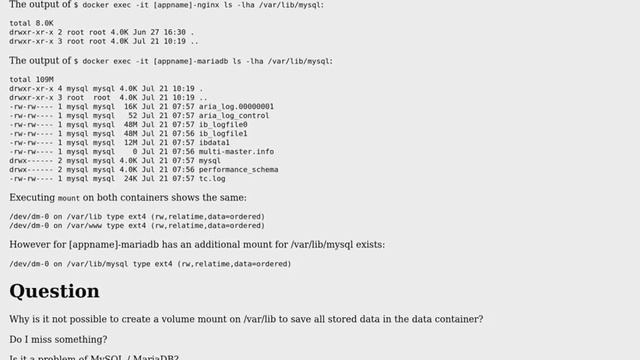 Subdirectories of docker mount not mounted correctly with docker-compose смотреть онлайн