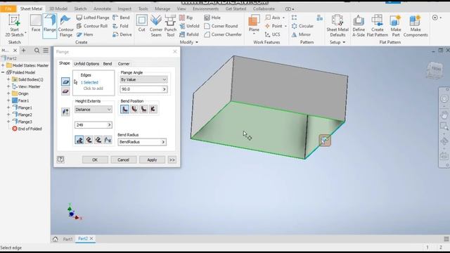 Autodesk Inventor Tutorial For Beginners | Autodesk Sheet Metal Tutorial | Autodesk Inventor 2022