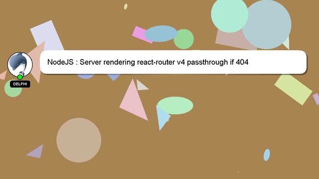 NodeJS : Server rendering react-router v4 passthrough if 404 смотреть онлайн