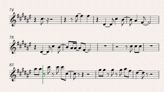 What's Up Alto Saxophone Play along Sheet Music смотреть онлайн