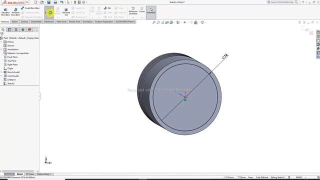 FOUR STROKE ENGINE SOLIDWORKS // PART-01, PISTON смотреть онлайн