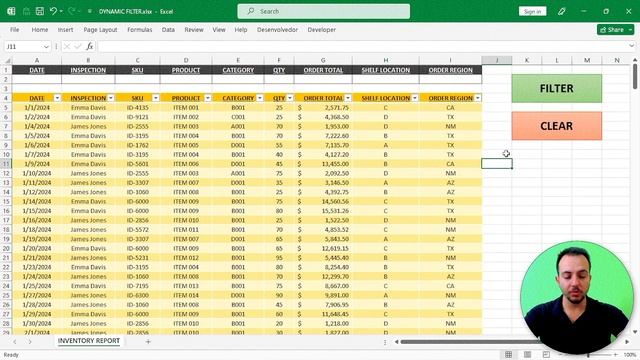 How to Make a Search Box in Excel with Interactive and Dynamic Buttons | Filter with Macro смотреть онлайн