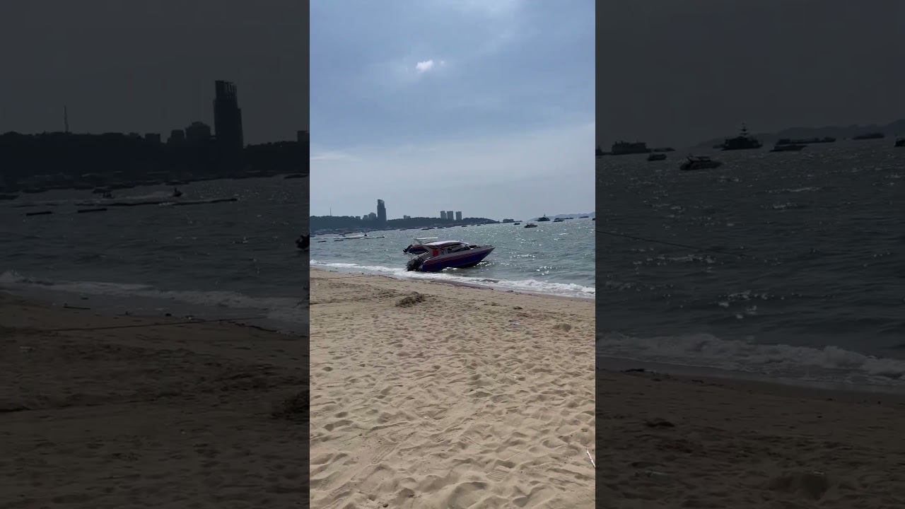 Пляж в районе Бич Роад в Паттайе. #таиланд смотреть онлайн