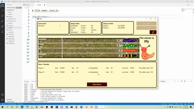 Kivy Part 20 - Slugrace - Race Screen GUI смотреть онлайн