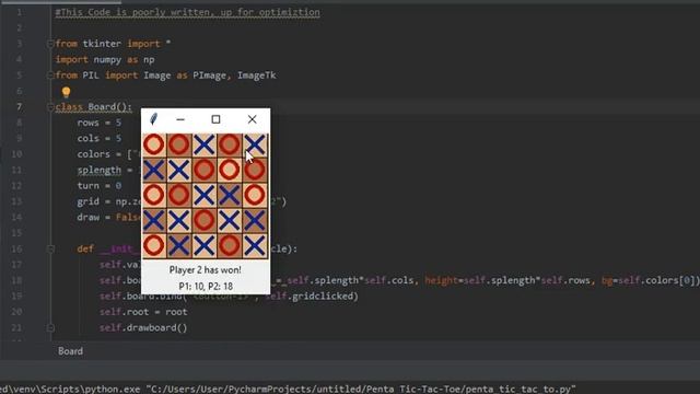 Penta Tic Tac Toe with Tkinter (Source code link in description) смотреть онлайн