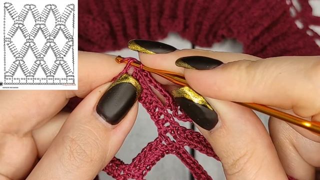 Вяжем кофту сетку с узором "РОМБ" / Crochet a sweater in the "ROMB" pattern смотреть онлайн