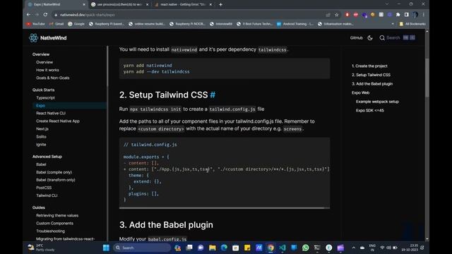 Integrate Tailwind CSS in React-Native Expo app using NativeWind смотреть онлайн