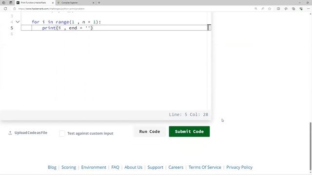Hackerrank | Python | Print Function смотреть онлайн