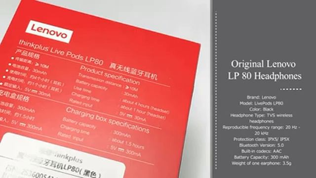 Original Lenovo LP80 TWS Bluetooth Wireless Earphones Sport Low-Latency Gaming Music Touch Control смотреть онлайн