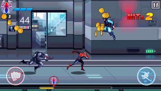 Spider man ultimate power Spider Man Running Away From Venom + Black Suit gameplay смотреть онлайн