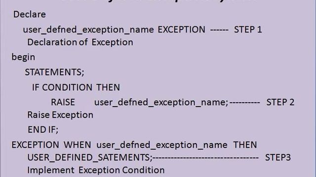 Exception Handling in PL/SQL смотреть онлайн