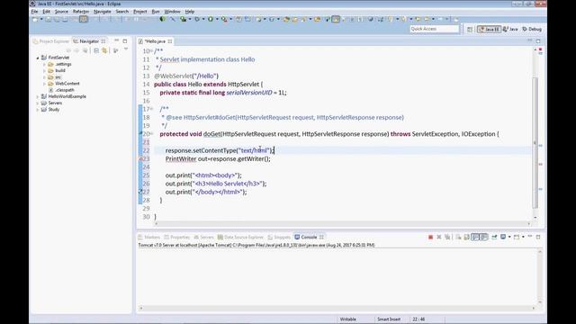 first servlet in eclipse смотреть онлайн