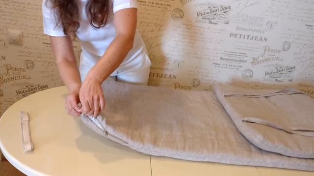 Natural flax mattress for military cot, healthy army mattress смотреть онлайн