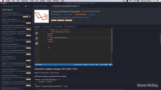 VSCode Tutorials - 12 Laravel Blade Snippets смотреть онлайн