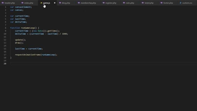 Creating a Virtual World / MMO #5 - The Game Loop (JS) смотреть онлайн