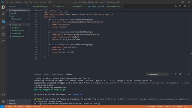 Deploying FastAPI and PostgreSQL to AWS Elastic Beanstalk with Pulumi смотреть онлайн