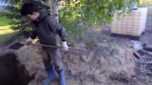 Установка септика для уличного туалета.