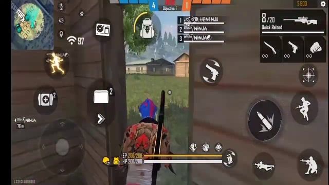 3 vs 4 with white ninja and black ninja || MY NINJA SQUAD|| custom room clash squad || JATIN GAMING смотреть онлайн