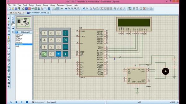 Proteus Simulation: Door Lock system using 8051