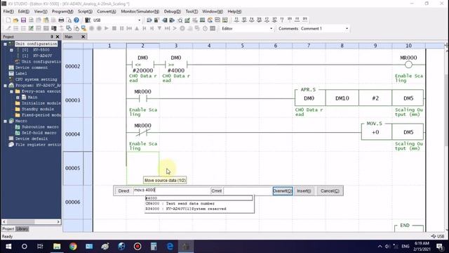 PLC Keyence Analog "4 to 20mA" Read & Scale Tutorial смотреть онлайн