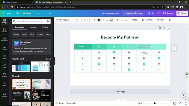How To Create Comparison Tables Charts Lists With Canva смотреть онлайн