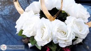 Кольца на авто "Свадебная мечта" (белый)