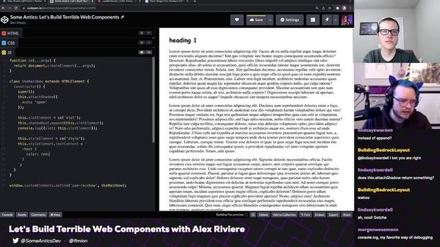 Let's Build Terrible Web Components (with Alex Riviere) | Some Antics смотреть онлайн
