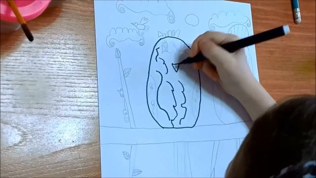 Рисуем сказочных птиц (дочка Валерия, 6 лет) смотреть онлайн