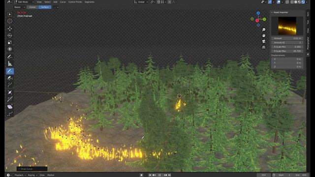 Creating Realistic Fire in Blender - Fire Line Blender Addon - Free Blender Addon смотреть онлайн