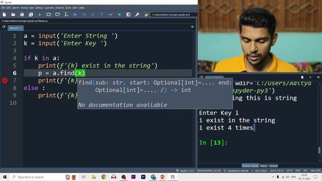 Count vowels, words in a string | find key in a string | Convert string in TITLE | if else exercise смотреть онлайн