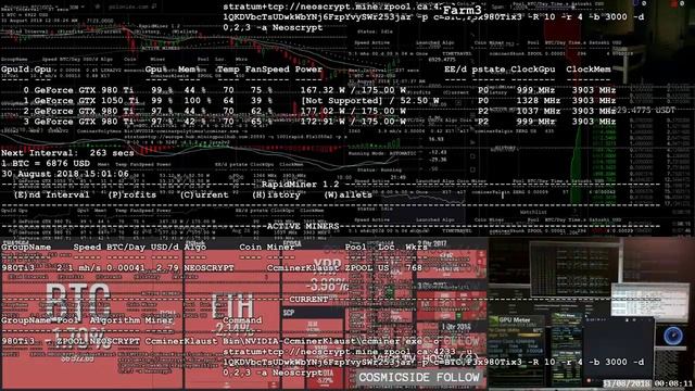 0049m049 2018-08-31 Live GPU mining profit monitor of 980 Ti, 1050 Ti, 1063, 1070 смотреть онлайн