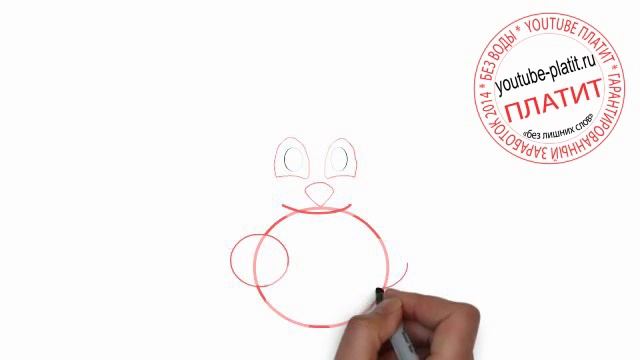 Как нарисовать зайчика с розовыми ушами поэтапно карандашом за 30 секунд смотреть онлайн