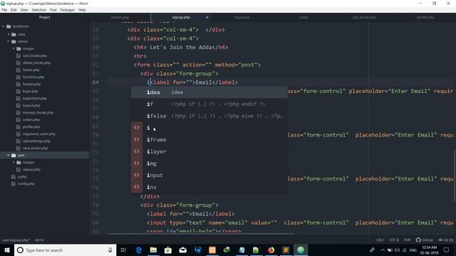 Online Book Store in PHP | signup page | part - 10 | (Hindi) смотреть онлайн