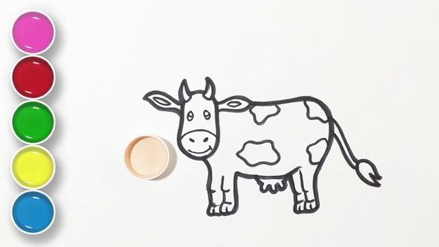 Cow Drawing And Coloring | How To Draw Cow Drawing And Coloring For Kids | #45