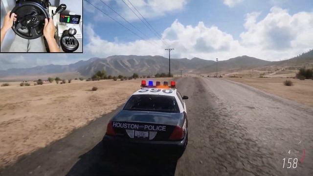 FORD CROWN VICTORIA police car Forza Horizon 5 4K highest quality steering wheel car game смотреть онлайн