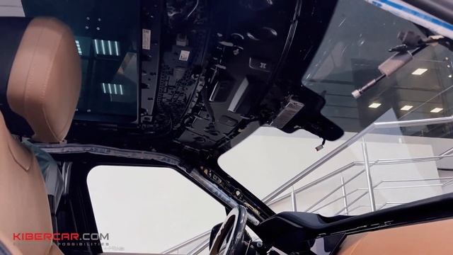 Перетяжка потолка в алькантару на Range Rover Sport смотреть онлайн