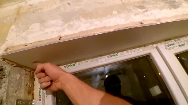 Оконный откос из СЕНДВИЧ ПАНЕЛЕЙ без стартового профиля. На клеевую шпаклевку фуген. Пластик/пвх смотреть онлайн