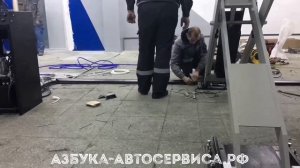 Монтаж ножничного Подьемника Velyen под сход-развал от Азбука Автосервиса