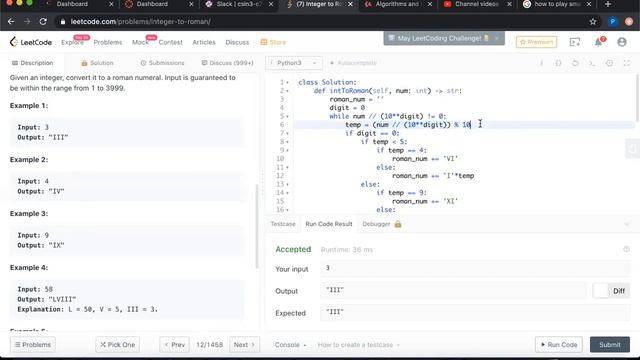 Integer to Roman- LeetCode- Python Solution смотреть онлайн