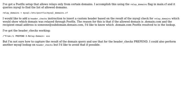 DevOps & SysAdmins: Add a custom header to Postfix with the relayed domain смотреть онлайн