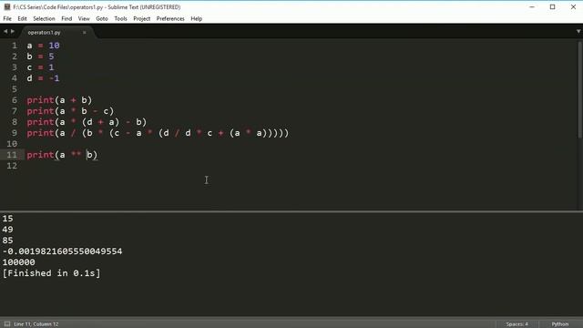 Python Programming Series (Operators 1): Arithmetic Operators смотреть онлайн