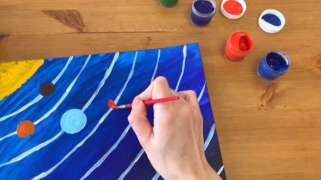 Рисуем космос. Рисунок к дню космонавтики. смотреть онлайн