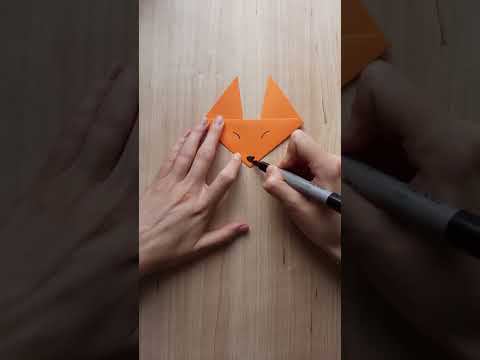 Простая лисичка из бумаги