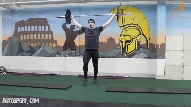 Выпады со штангой над головой - техника выполнения. смотреть онлайн