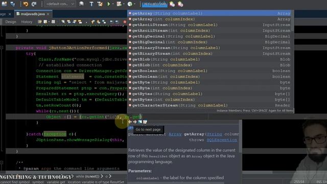 Java Advance | Mysql Databases | Lecture 5 | Select Query Coding | CSE | Pashto Language смотреть онлайн