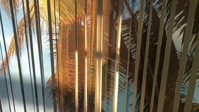 Штора на дверной проём "Пальма"//doorway curtain with palms_AzarovaPro смотреть онлайн