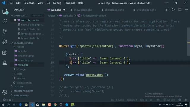 6 - Laravel 6 Darija | Route View and Params смотреть онлайн