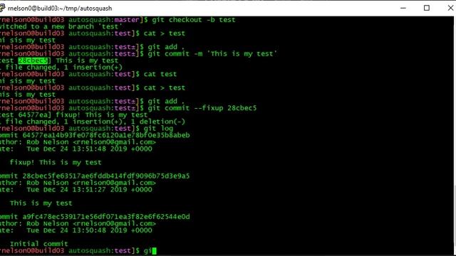 Git rebase w/autosquash tutorial смотреть онлайн